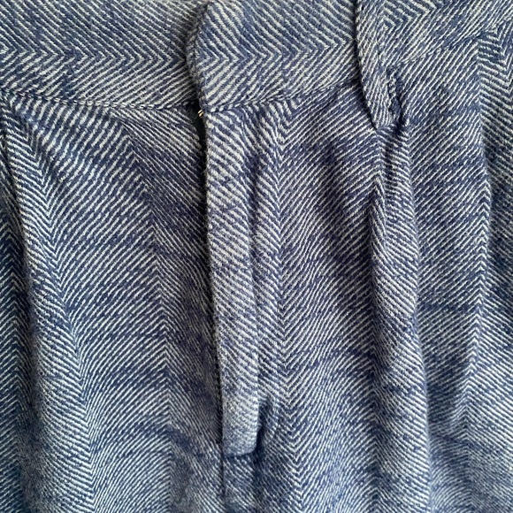 Urban Outfitters High-Rise Wide Leg Herringbone Trouser Pants Blue-Size S - Picture 3 of 9